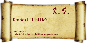 Knobel Ildikó névjegykártya